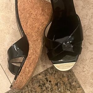Black Jimmy Choo wedge heels